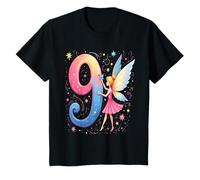 Kids Magical Fairy Princess 9nd Birthday Girl T-Shirt