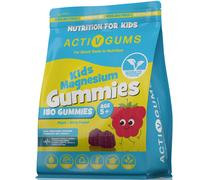 Kids Magnesium 180 Vegan Gummies | Magnesium Citrate 1250mg & Vitamin C 80mg | Support Sleep, Bones, Immune, Energy & Cognition | Resealable & Recycl