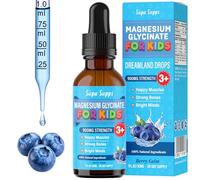 Kids Magnesium Glycinate 30ml - Blueberry Flavour | Supa Supps Liquid Magnesium Glycinate 3-in-1 Drops Support Relaxation, Calm, Balanced Energy, Focus & Growth | Easy Daily Supplement 1 Months Supply
