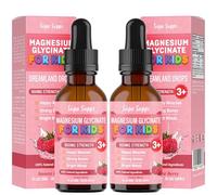 Kids Magnesium Glycinate 30ml - Raspberry Flavour | Supa Supps Liquid Magnesium Glycinate 3-in-1 Drops Support Relaxation, Calm, Balanced Energy, Focus & Growth | Easy Daily Supplement 2 Months Supply