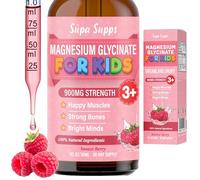 Kids Magnesium Glycinate Liquid 30ml Raspberry Evening & Calm Support | Supa Supps magnesium liquid drops support calm, relaxation and restful nights for children, easy daily dose, Raspberry