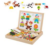 Kids Magnetic Board, Wooden Whiteboard Toy, Educational Drawing Writing Activities for Preschool Boys Girls, Classroom Learning Tool for School, Creative Play Board, Early Childhood Development