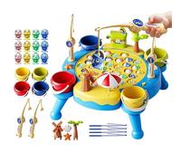 Kids Magnetic Fishing Game | ABS, 29x29x18cm, 514g | 360° Rotating & Sound Effects Electric For Ages 3-6 | Multi-Player Interactive Pretend Play Toy (2 AA Batteries)