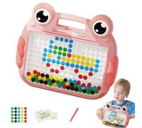 Kids Magnetic Frog Drawing Board,Large ABS Material Green/Pink Optional,Educational Doodle Board for Hand-Eye Coordination,Colour & Shape Learning ,Kindergarten Teaching Aid Birthday Gift (Pink)