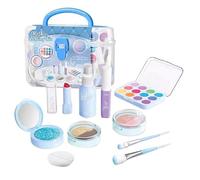 Kids Makeup Kit - 19 x 10 x 13 cm Washable Safe Little Girl Real Cosmetic Set, Princess Vanity Accessories | Birthday Christmas Pretend Play Toys for Girls Kids Children Use
