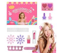 Kids Makeup Kit - Fun Cosmetic Set for Girls Playtime, Realistic Accessories with Comfortable Grip and Non Irritating Formula, Safe Design for Children Holidays Easter Toddler Birthday Gift