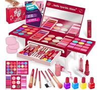 Kids Makeup Kit - Non-Toxic Washable Make Up Set for Girls - Pretend Play Toy Birthday Gift Idea for Ages 3-10 Years Old