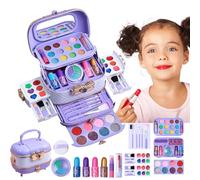 Kids Makeup Kit Toys 57X Washable Safe Real Makeup Pretend Play