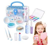 Kids Makeup Set - Portable Princess Dressing Table Toy Kit, Mini Cosmetics | Kids Play Makeup With Carry Handle, Bright Colorful Tools - Kit P