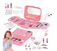 Kids Makeup Sets for Girls - 72Pcs nonToxic Realistic Washable Make Up Kit | Safe Pretend Play Beauty Set | Child Play Makeup Toys for Girls, Age 3-12 Year Old Children