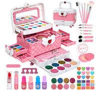 Kids Makeup Sets for Girls, Real Washable Kids Makeup Girl Toys, Girls Make Up Set Kids Toys Christmas Birthday Gifts for 3 4 5 6 7 8 9 10 Year Old