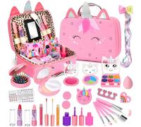 Kids Makeup Sets for Girls, Washable Make Up Set Toys for Little Princess, Real Childrens Makeup Sets Kids Toys Birthday for 3 4 5 6 7 8 9 10 11 12 Year Old Girls