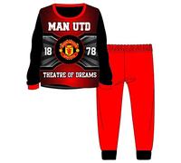 Kids Manchester United Man Utd Childrens Girls Boys Pyjamas/Pyjama Set Black/Red Age 3-4 Years