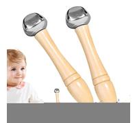 Kids Manual | 2 Wooden Rattles with Battle Early Learning Rattle - for Classroom Home Preschool School Party Preschool Birthday Camping