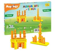 Kids Mapology Monuments of India Building Blocks - Charminar & Qutab Minar - Construction Set - Educational Toy for Boys & Girls Above 5 Years, Pack of 2