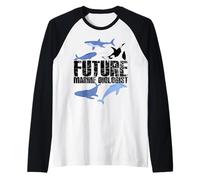 Kids Marine Biologist Future Marine Biologist Student Raglan Baseball Tee