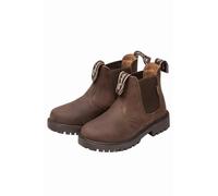 Kid's Market Boots Boy's Girls Unisex Leather Country Boot Rubber Sole Slip On Dealer Boots (Waxy Brown, UK Footwear Size System, Big Kid, Numeric, Medium, 13)