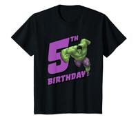 Kids Marvel Hulk 5th Birthday T-Shirt