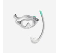 Kids’ Mask And Snorkel Snorkelling Kit 100 - Grey
