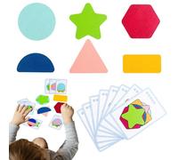 Kids Matching Puzzle - Wooden Educational Learning Matching Maze, Preschool Sorter for Developing, Smooth Geometry Unit, Logic Support with High Precision, Sorting Stacking Gift for Skill Building