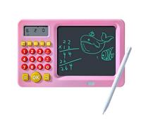 Kids Math Calculator, Pink Educational Learning Toy for 3-9 Year Old Boys and Girls, LCD Screen Math Training Drawing Pad, Fun Preschool Learning Game, Montessori Toys for Early Childhood Development