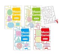 Kids Maze Book - Kids Progressive Maze Books Set - Sensory Learning Paper Toy Interactive for Children Kindergarten Preschoolers Students Teens