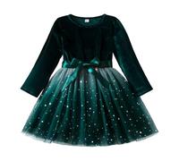 Kids Medieval Gothic Dresses Party Fancy Dress up Teenager Long Sleeve Halloween Costume with Boolded Headband Zombie Fairy Bat Print Tutu Ombre Witch Girls