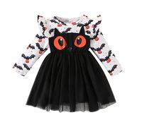 Kids Medieval Gothic Dresses Pirate Costume Teenager Long Sleeve Halloween School Therm Party Outfit Little Devil Fancy Dress Vampire for Witch Cosplay 7-14 Y