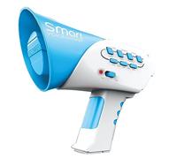 Kids Megaphone Toy Voice Changer with 3 Modes Educational Role Play Party Prank Game for Children Boys Girls No Batteries Needed (Blue, One Size)