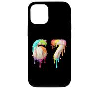 Kids Meme 67 Number Six 6 Seven 7 Ice Cream Drips Baseball Case for iPhone 12/12 Pro