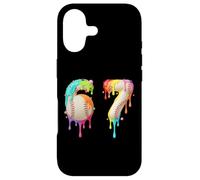 Kids Meme 67 Number Six 6 Seven 7 Ice Cream Drips Baseball Case for iPhone 17