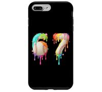 Kids Meme 67 Number Six 6 Seven 7 Ice Cream Drips Baseball Case for iPhone 7 Plus/8 Plus