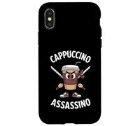 Kids Meme Italian Brainrot Cappuccino Assassino Funny Coffee Case for iPhone X/XS