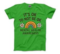 Kids Mental Health T-Shirt - It's Ok Be Kind World Day Tee Wear Green Positivity Awareness