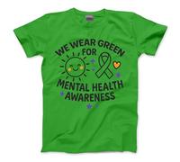Kids Mental Health T-Shirt - It's Ok Be Kind World Day Tee Wear Green Positivity Awareness