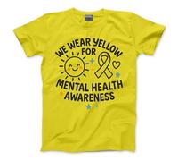 Kids Mental Health T-Shirt - Yellow Tshirt for Friday for Mental Health Be Kind World Mental Health Day Tee Positivity Awareness - 7-8 Years Yellow