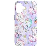 Kids Mermaid Pattern Girls Caticorn Shark Narwhal Unicorn Case for iPhone 16