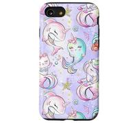 Kids Mermaid Pattern Girls Caticorn Shark Narwhal Unicorn Case for iPhone SE (2020) / 7/8