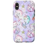 Kids Mermaid Pattern Girls Caticorn Shark Narwhal Unicorn Case for iPhone X/XS