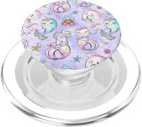Kids Mermaid Pattern Girls Caticorn Shark Narwhal Unicorn PopSockets PopGrip for MagSafe
