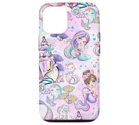 Kids Mermaid Pattern Print Girls Narwhal Unicorn Caticorn Case for iPhone 12/12 Pro