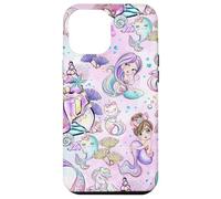 Kids Mermaid Pattern Print Girls Narwhal Unicorn Caticorn Case for iPhone 12 Pro Max