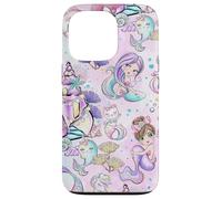 Kids Mermaid Pattern Print Girls Narwhal Unicorn Caticorn Case for iPhone 13 Pro