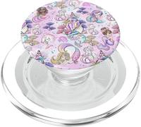 Kids Mermaid Pattern Print Girls Narwhal Unicorn Caticorn PopSockets PopGrip for MagSafe