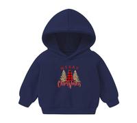 Kids Merry Christmas Hoodies 2025 Clearance Boys Girls Xmas Sweatshirt Christmas Tree Printed Jumper Long Sleeve Hooded Pullover Toddler Fleece Lined Hoodies Warm Cosy Sweater Unisex Novelty Clothes