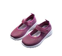Kids Mesh Sandals Closed Toe Hollow Ankle Breathable Shoes Boys Girls First Walking Strap Slip on Sneakers Toddler Summer Beach Lightweight Flat Slippers (Purple, 1.5 Big Kids)