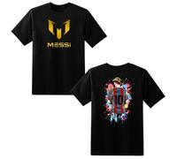 Kids Messi T-Shirt Goat Tees Football Lovers T-Shirt #10 Jersey Argentina Tshirt Age 5-15 Years (UK, Age, 14 Years, 15 Years, Regular, Black)