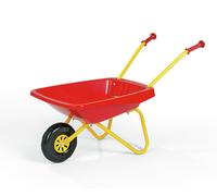 Kids Metal and Plastic Wheelbarrow - Red & Yellow