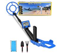 Kids Metal Detector Lightweight 1.2lbs Adjustable 60cm to 79cm Rod Secure Battery Cover Detects Gold Silver Coin Jewelry 10cm Underground Depth Child Friendly Jewelry Detection Device