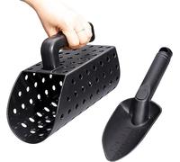 Kids Metal Detector Shovel Sand Scoop Kit, Metal Detector Sand Scoop Metal Detecting Shovel Sand Scoop Sand Sifter Beach Sand Shovel for Metal Detecting, Stainless Steel Metal Detecting Accessories